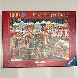 Ravensburger Festive Holiday Market Puzzle - Red, Green, Blue